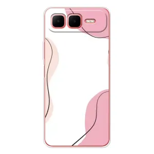 Чехол цветочный дизайн для Infinix Smart 10 Plus (Розовый фон)