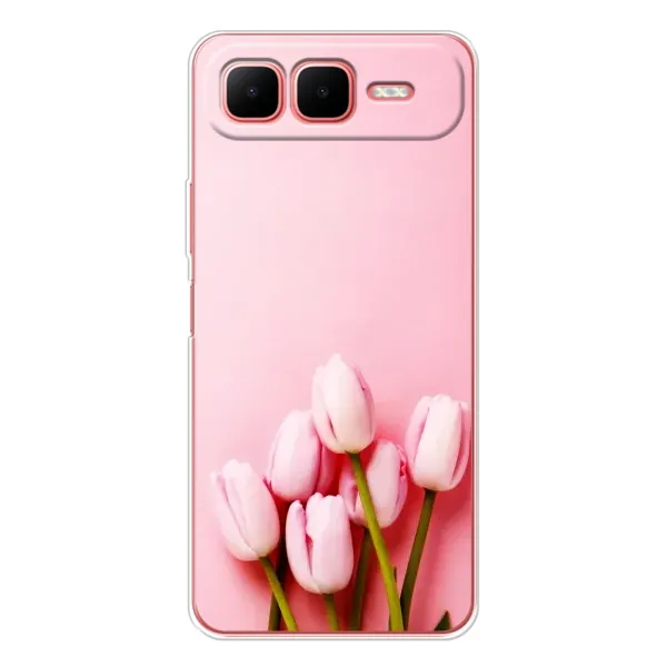 Чехол с рисунком «Розовые тюльпаны» для Infinix Smart 10 Plus