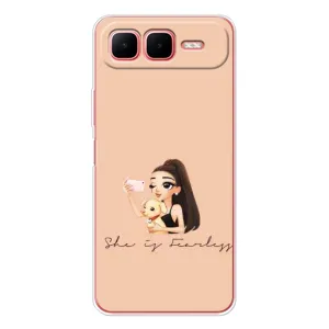 Силіконовый Чохол на Infinix Smart 10 Plus з картинкой Модных девушек (З собакою)
