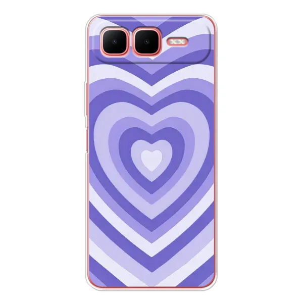 Чехол с рисунком «Сердце фиолет» для Infinix Smart 10 Plus Чехол с рисунком «Сердце фиолет» для Infinix Smart 10 Plus