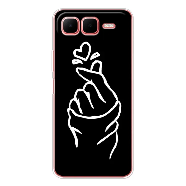 Чехол с рисунком «Сердце на черном» для Infinix Smart 10 Plus Чехол с рисунком «Сердце на черном» для Infinix Smart 10 Plus
