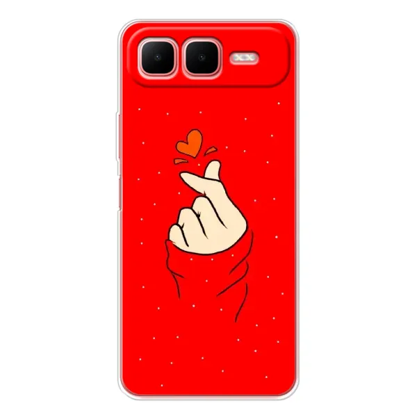Чехол с рисунком «Сердце на красном» для Infinix Smart 10 Plus Чехол с рисунком «Сердце на красном» для Infinix Smart 10 Plus