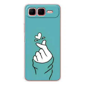 Чохол (Знак сердечка) для Infinix Smart 10 Plus (Сердечко на бірюзовому)