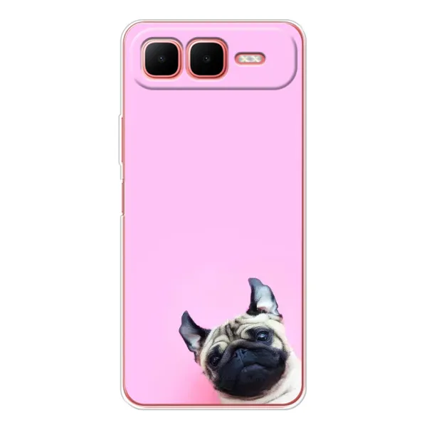 Чехол с рисунком «Собака на розовом» для Infinix Smart 10 Plus Чехол с рисунком «Собака на розовом» для Infinix Smart 10 Plus