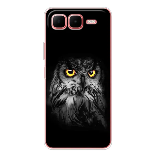 Чехол с рисунком «Сова на чёрном» для Infinix Smart 10 Plus Чехол с рисунком «Сова на чёрном» для Infinix Smart 10 Plus
