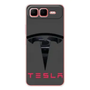 Силиконовый бампер с картинкой машины на Infinix Smart 10 Plus (Logo TESLA)