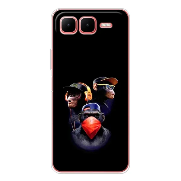 Чехол с рисунком «Три обезьяны» для Infinix Smart 10 Plus Чехол с рисунком «Три обезьяны» для Infinix Smart 10 Plus
