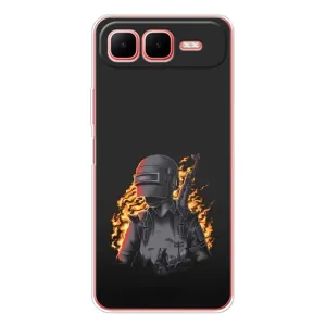 Силиконовый чехол с картинкой "Герой Pubg" на Infinix Smart 10 Plus (В огне)