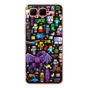 Чехол майнкрафт для Infinix Smart 10 Plus (Все персонажи)