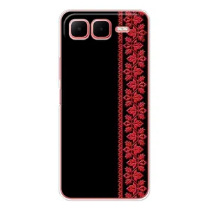 Силіконовый Чохол на Infinix Smart 10 Plus з картинкой Вишиванки (Вишиванка на чорному)