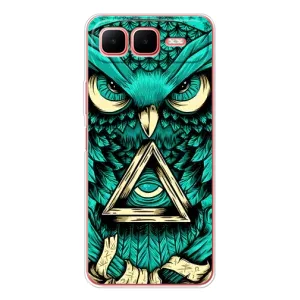 Чехлы с принтом СОВЫ для Infinix Smart 10 Plus (Зеленая сова)
