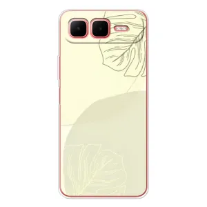 Чехол цветочный дизайн для Infinix Smart 10 Plus (Зелёный фон)