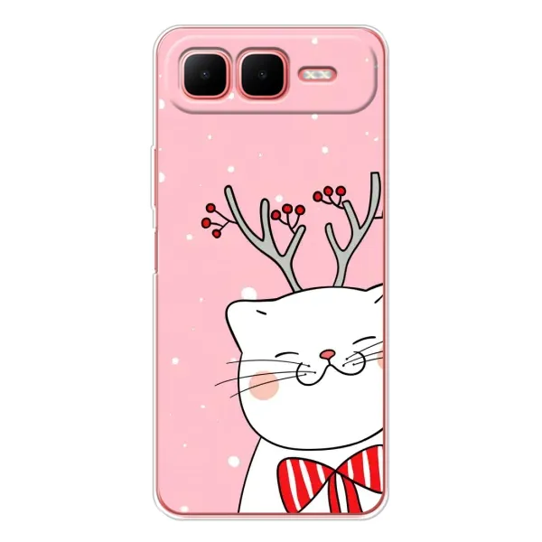 Чехол с рисунком «Зимний кот» для Infinix Smart 10 Plus Чехол с рисунком «Зимний кот» для Infinix Smart 10 Plus