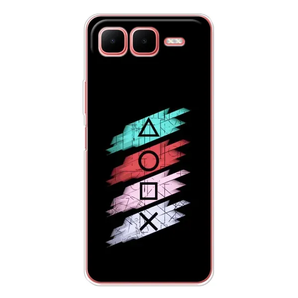 Чехол с рисунком «Значки Sony» для Infinix Smart 10 Plus Чехол с рисунком «Значки Sony» для Infinix Smart 10 Plus