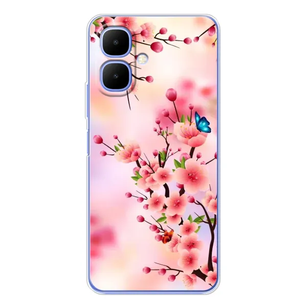 Чехол с рисунком «Бабочки на сакуре» для Infinix Smart 10 Чехол с рисунком «Бабочки на сакуре» для Infinix Smart 10