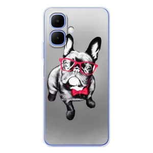 Чехол (ТПУ) Милые собачки для Infinix Smart 10 (Бульдог в очках)
