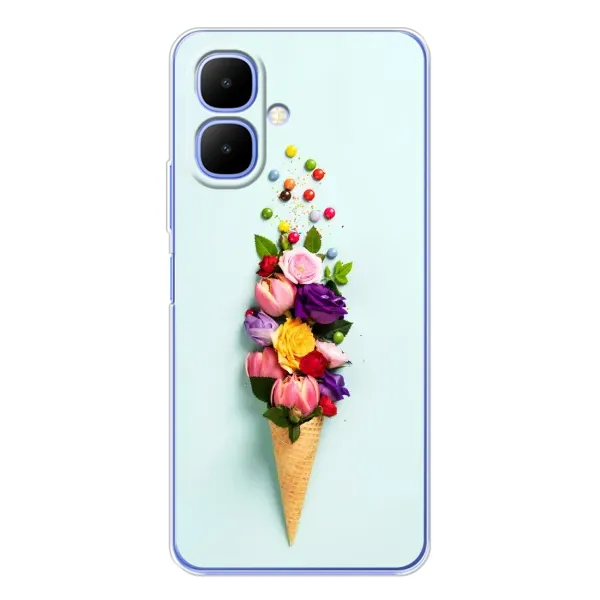 Чехол с рисунком «Цветок-мороженное» для Infinix Smart 10 Чехол с рисунком «Цветок-мороженное» для Infinix Smart 10