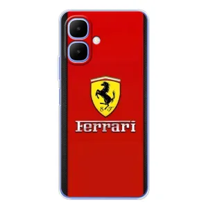 Силиконовый бампер с картинкой машины на Infinix Smart 10 (Ferrari Logo)