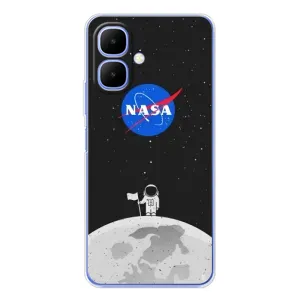 Силиконовый бампер с принтом "Наса" на Infinix Smart 10 (Космонавт NASA)