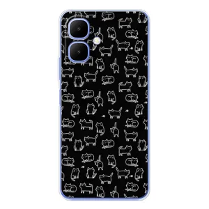 Чехол на тематику: Коты для Infinix Smart 10 (Котики на черном)