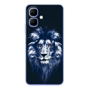 Чехол с картинкой на Infinix Smart 10 (Лев - синий)