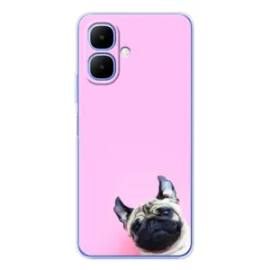 Бампер для Infinix Smart 10 с картинкой "Песики" (Собака на розовом)