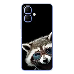Силиконовый Чехол с Енотами на Infinix Smart 10 (Стильный Енот)