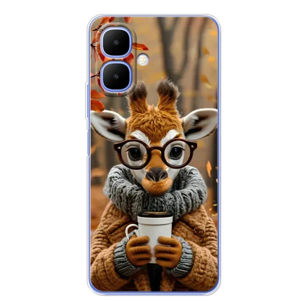Чехол с рисунком «Жираф с кофе» для Infinix Smart 10 Чехол с рисунком «Жираф с кофе» для Infinix Smart 10