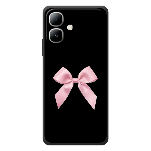 Чехол с рисунком «Бант на черном» для Infinix Smart 20