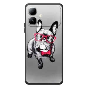Чохол (ТПУ) Милі песики для Infinix Smart 20 (Бульдог в окулярах)