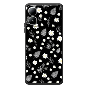 Чехлы с тематикой "ЦВЕТЫ" на Infinix Smart 20 (цветение на чорном)