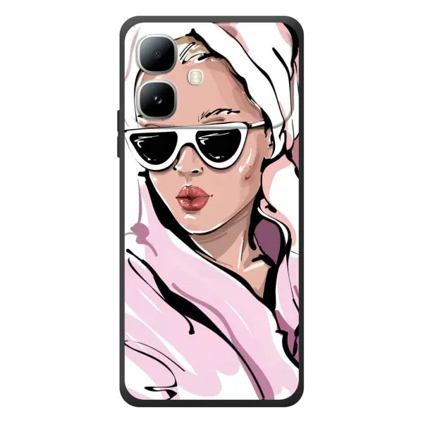 Чехол с рисунком «Девушка в халате» для Infinix Smart 20 Чехол с рисунком «Девушка в халате» для Infinix Smart 20