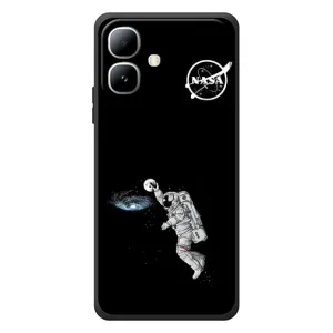 Силиконовый бампер с принтом "Наса" на Infinix Smart 20 (Космонавт баскетболист)