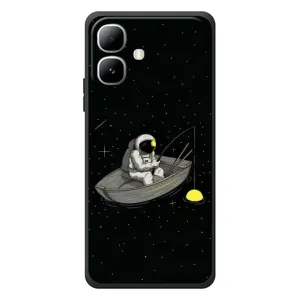 Силіконовый Чохол з принтом "Космонавти" на Infinix Smart 20 (Космонавт на рибалці)