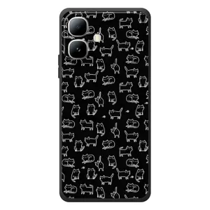 Чохол на тематику: Коти для Infinix Smart 20 (Котики на чорному)