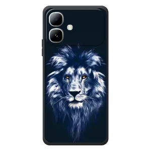 Чехол с картинкой на Infinix Smart 20 (Лев - синий)