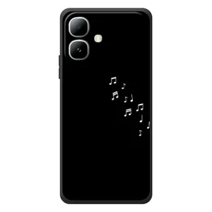 Чохол з картинками на чорному фоні для Infinix Smart 20 (Ноти)