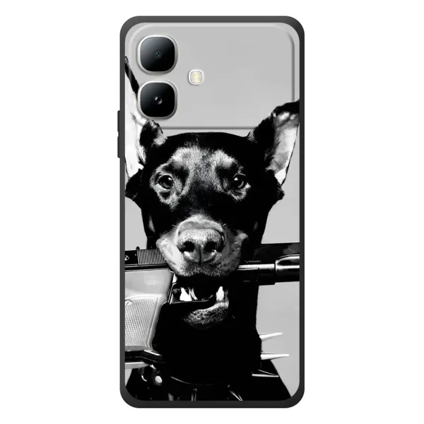 Чехол с рисунком «Опасный доберман» для Infinix Smart 20 Чехол с рисунком «Опасный доберман» для Infinix Smart 20
