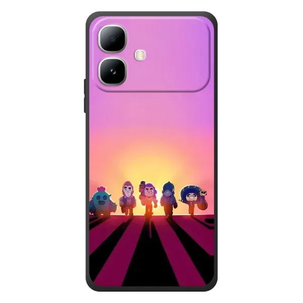 Чехол с рисунком «Персонажи в закате» для Infinix Smart 20
