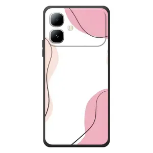 Чехол цветочный дизайн для Infinix Smart 20 (Розовый фон)