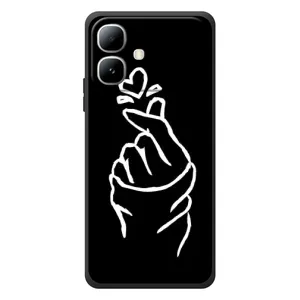 Чехлы (Знак сердечка) на Infinix Smart 20 (Сердце на черном)