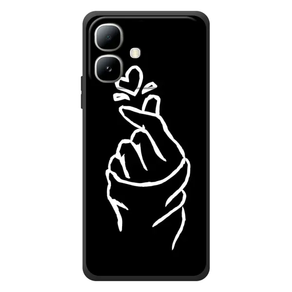 Чехол с рисунком «Сердце на черном» для Infinix Smart 20 Чехол с рисунком «Сердце на черном» для Infinix Smart 20