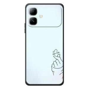 Чехлы (Знак сердечка) на Infinix Smart 20 (Сердце на голубом)