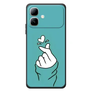 Чохол (Знак сердечка) для Infinix Smart 20 (Сердечко на бірюзовому)
