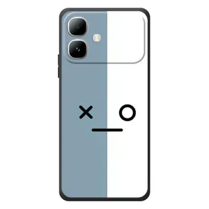 Силиконовые Чехлы (смешные стикеры) для Infinix Smart 20 (Серо-белый)