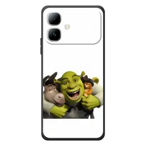 Печатный чехол с принтом Шрек для Infinix Smart 20 (Шрек осел и кот)