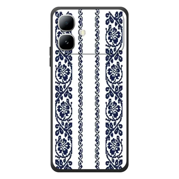 Чехол с рисунком «Синяя вышиванка» для Infinix Smart 20 Чехол с рисунком «Синяя вышиванка» для Infinix Smart 20
