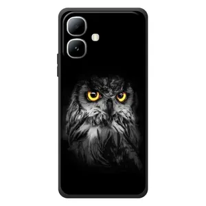 Чехлы с принтом СОВЫ для Infinix Smart 20 (Сова на чёрном)