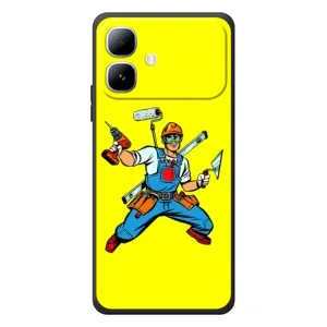 Силиконовый бампер (Работники) на Infinix Smart 20 (Строитель)