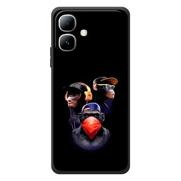 Чехол с рисунком «Три обезьяны» для Infinix Smart 20
